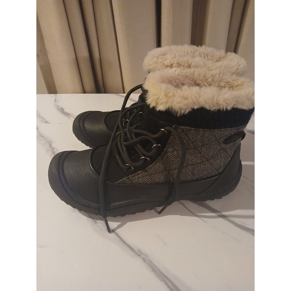 JBU by Jambu Ladies Size 8 Mid-Calf Winter Boot Jane Black Herringbone New - Picture 4 of 10